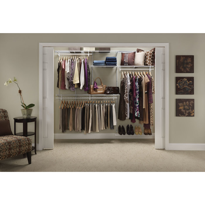 ClosetMaid 4 Shelf Adjustable ShelfTrack Wardrobe Shelving & Clothes